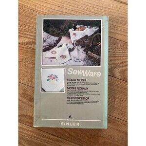 Vintage 1984 Singer Sew Ware Floral Motifs Cartridge No. 6 Floral Motifs